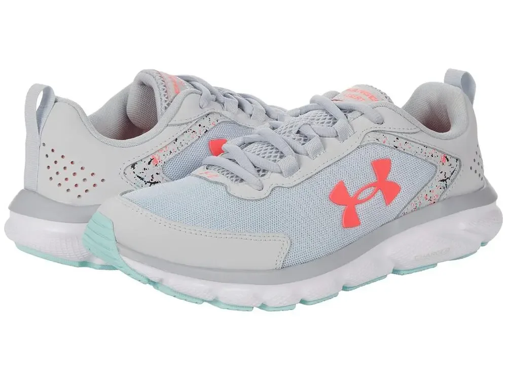 UNDER ARMOUR CHARGED ASSERT 9 SNEAKERS FOR WOMEN -HALO GRAY/WHITE 1 7 B - MEDIUM